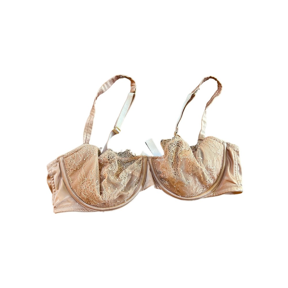 Victoria's Secret Dream Angel Push Up Lace Bra 34D Dark Blush Pink No Padding